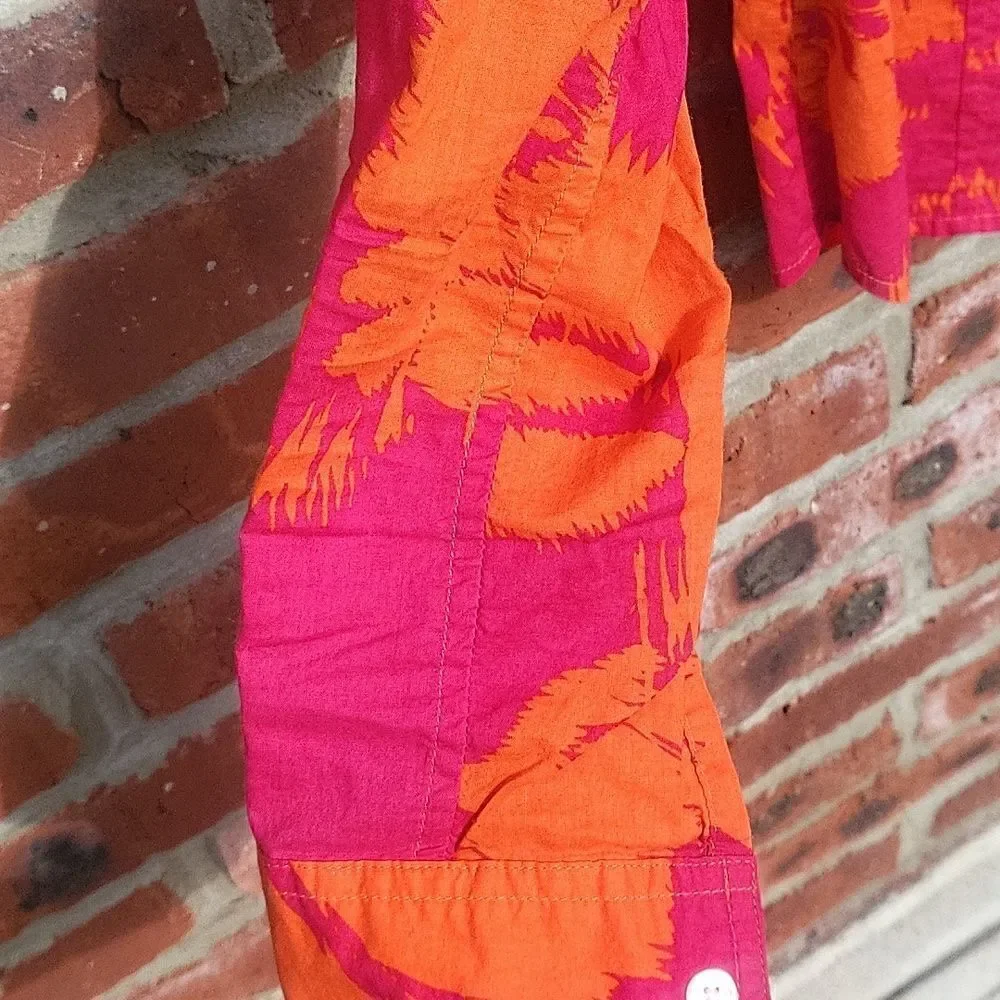 MK abstract  button down
